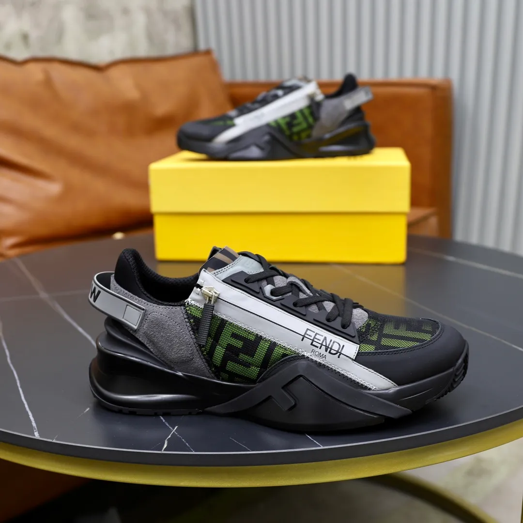 Men's shoes 280🔥 Brand: FENDI Size: 38-44 (45, 46 customized) Grade: Original quality High version Material: Imported cowhide stitching brand cloth ➕ High-quality and comfortable lining Original lightweight non-slip outsole Style category: Travel Fashion casual shoes Versatile trend